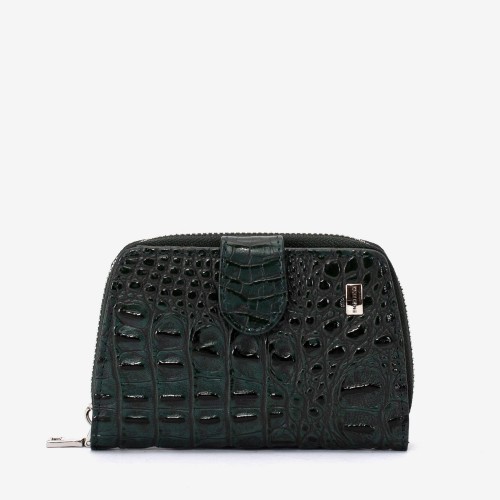 Portofel dama ENZO NORI model CASTEL piele naturala bleumarin croco