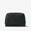 Portofel dama ENZO NORI model CASTEL piele naturala bleumarin croco - Imagine 3