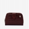 Portofel dama ENZO NORI model CASTEL piele naturala burgundy croco - Imagine 1
