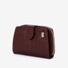 Portofel dama ENZO NORI model CASTEL piele naturala burgundy croco - Imagine 2