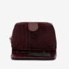 Portofel dama ENZO NORI model CASTEL piele naturala burgundy croco - Imagine 3