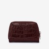 Portofel dama ENZO NORI model CASTEL piele naturala burgundy croco - Imagine 4