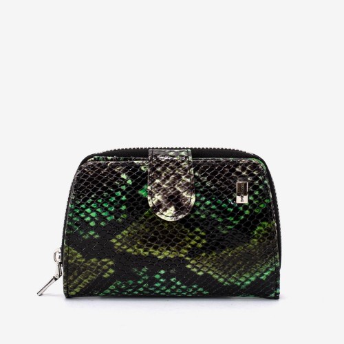 Portofel dama ENZO NORI model CASTEL piele naturala verde paleta