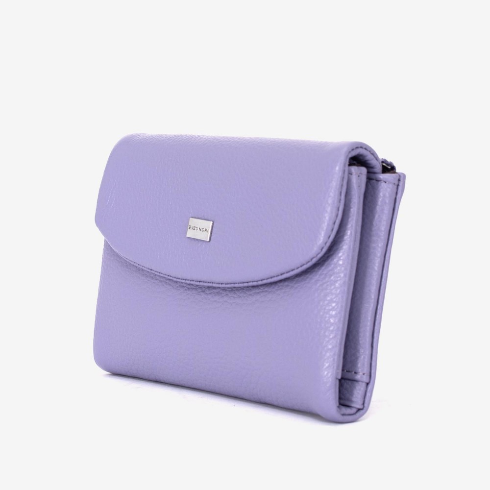 Portofel dama ENZO NORI model NIKA din piele naturala violet