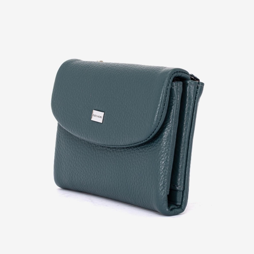 Portofel dama ENZO NORI model NIKA din piele naturala albastru