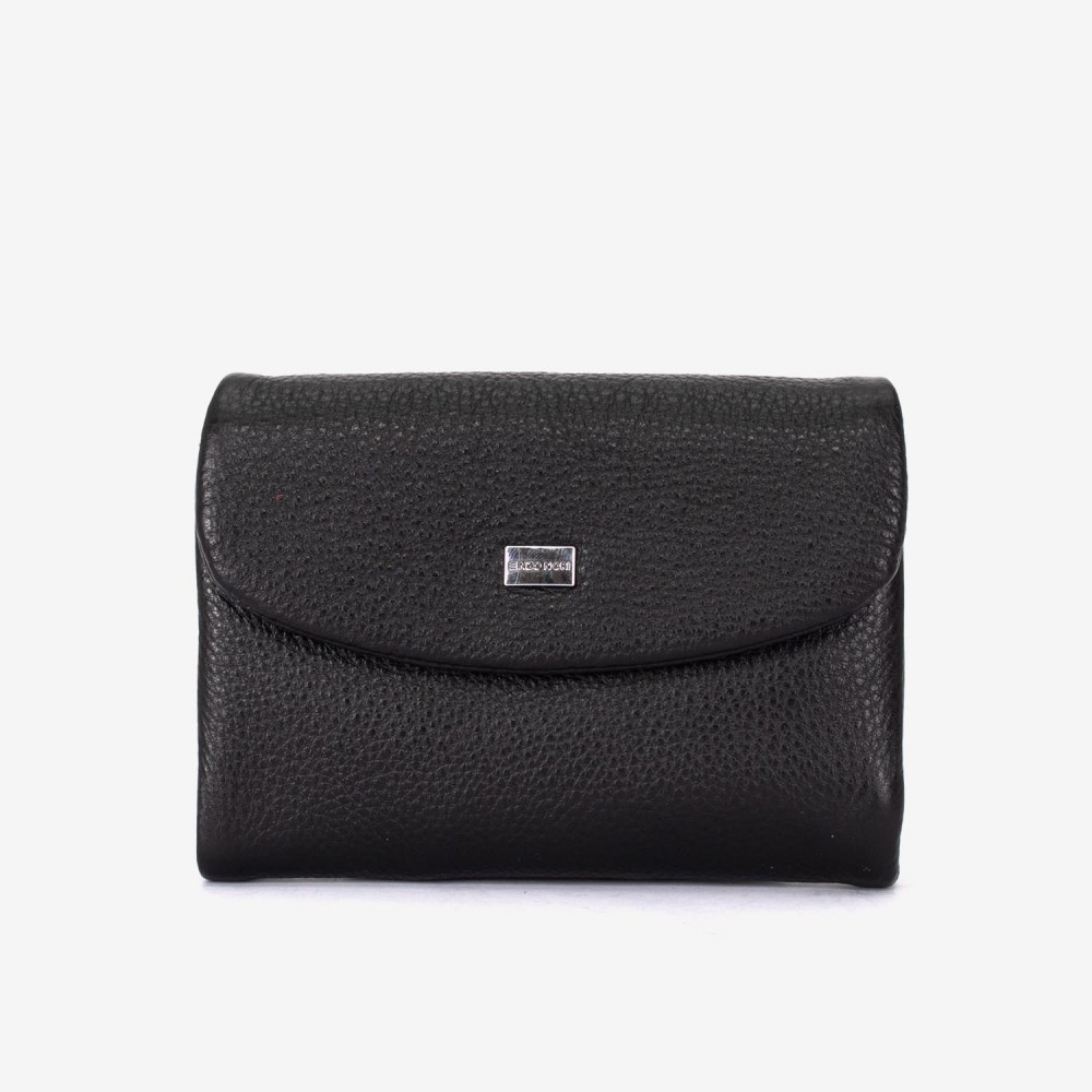 Portofel dama ENZO NORI model NIKA din piele naturala negru