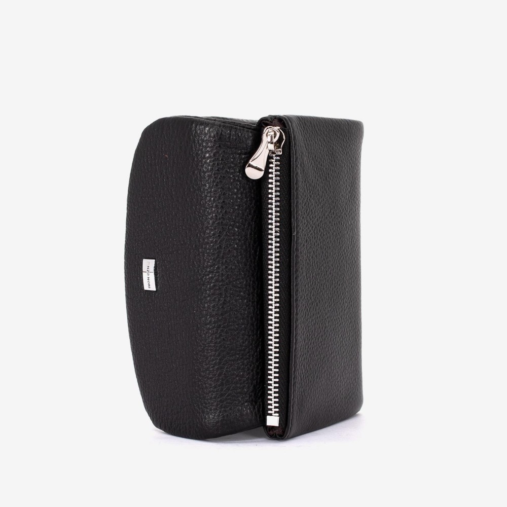 Portofel dama ENZO NORI model NIKA din piele naturala negru