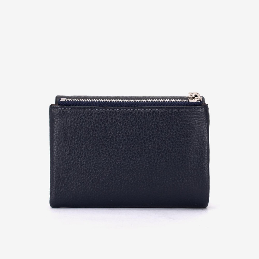 Portofel dama ENZO NORI model NIKA din piele naturala bleumarin