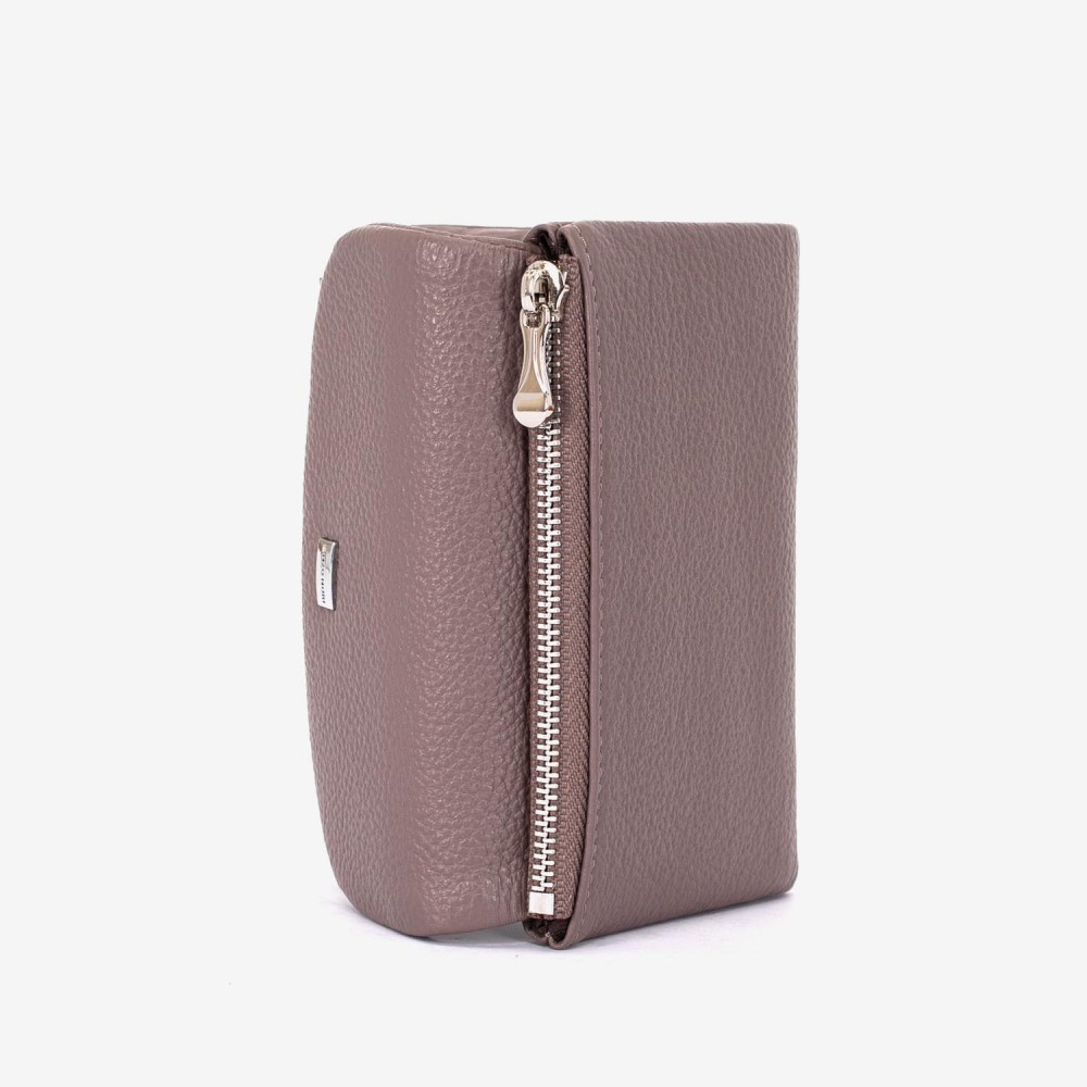 Portofel dama ENZO NORI model NIKA din piele naturala bej