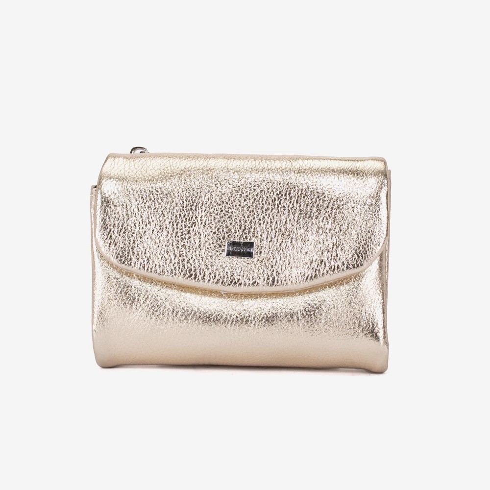 Portofel dama ENZO NORI model NIKA din piele naturala gold