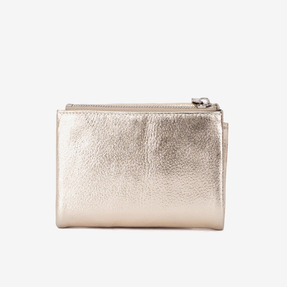 Portofel dama ENZO NORI model NIKA din piele naturala gold