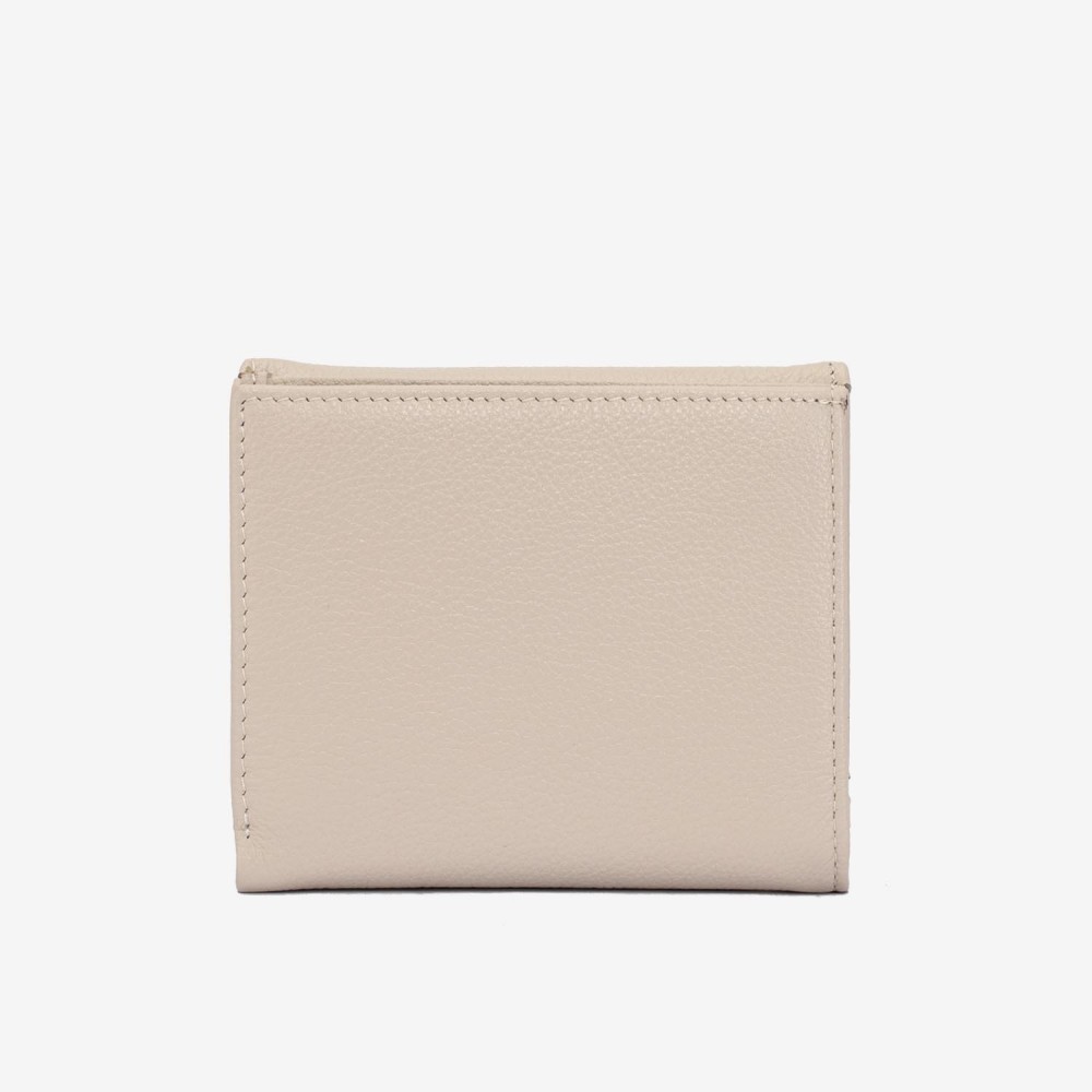 Portofel damă ENZO NORI model SILVI din piele naturala ecru