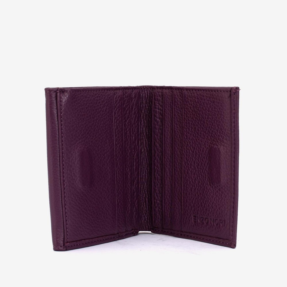Portofel damă ENZO NORI model SILVI din piele naturala violet închis