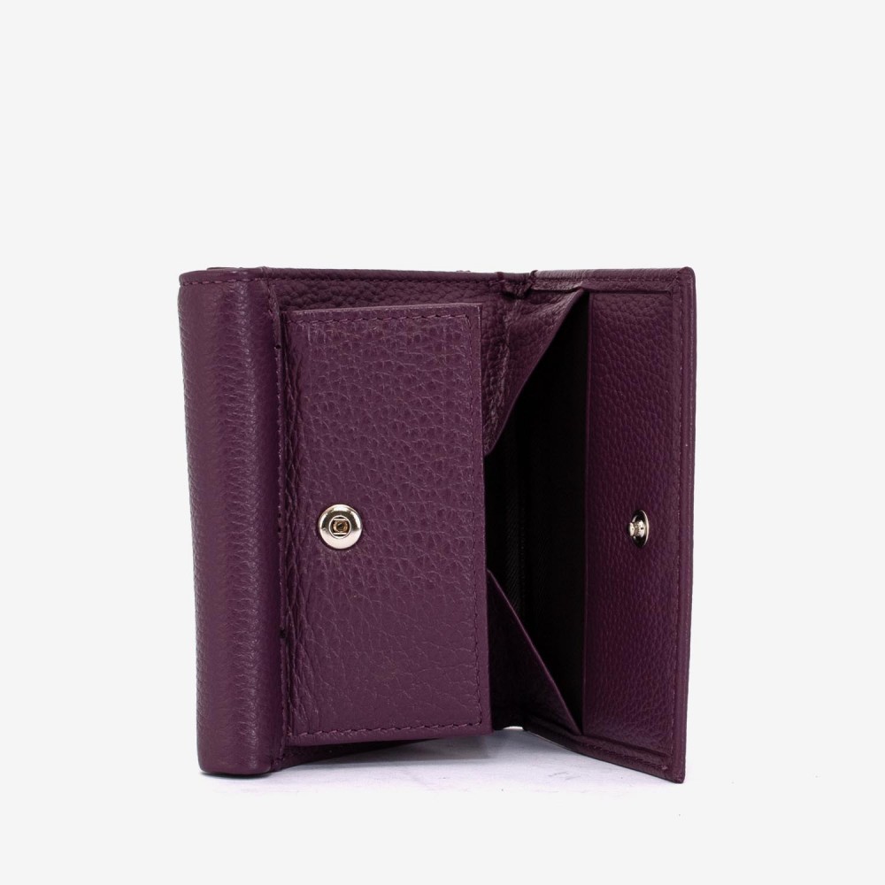 Portofel damă ENZO NORI model SILVI din piele naturala violet închis