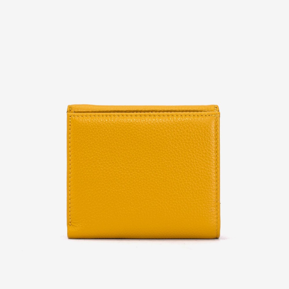 Portofel damă ENZO NORI model SILVI din piele naturala galben