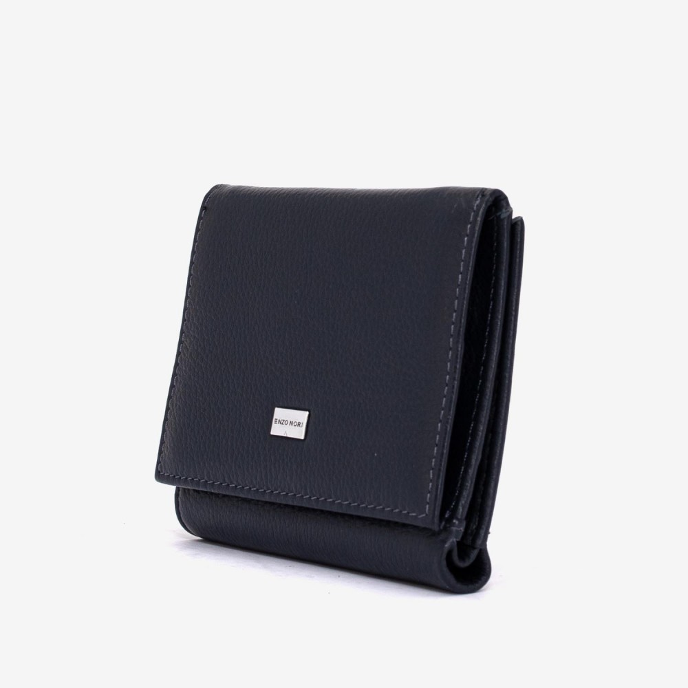 Portofel damă ENZO NORI model SILVI din piele naturala albastru închis