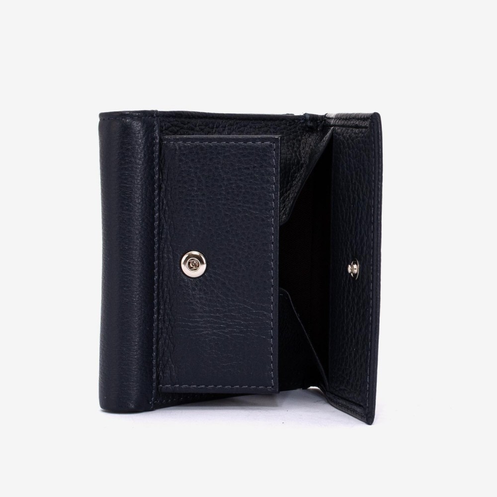 Portofel damă ENZO NORI model SILVI din piele naturala albastru închis