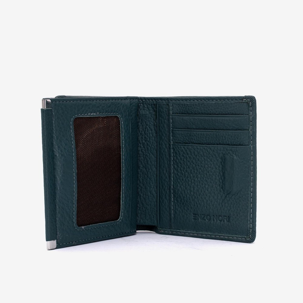 Portofel damă ENZO NORI model MARIANE din piele naturala verde