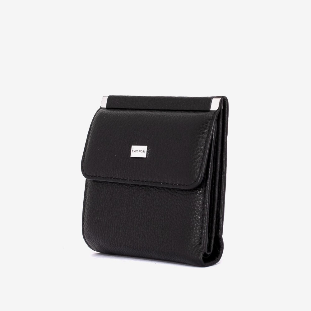 Portofel damă ENZO NORI model MARIANE din piele naturala negru