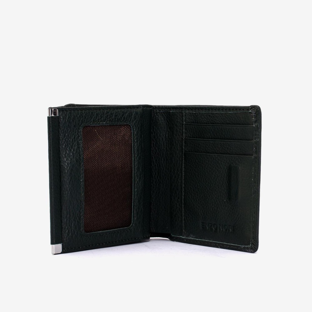 Portofel damă ENZO NORI model MARIANE din piele naturala verde inchis