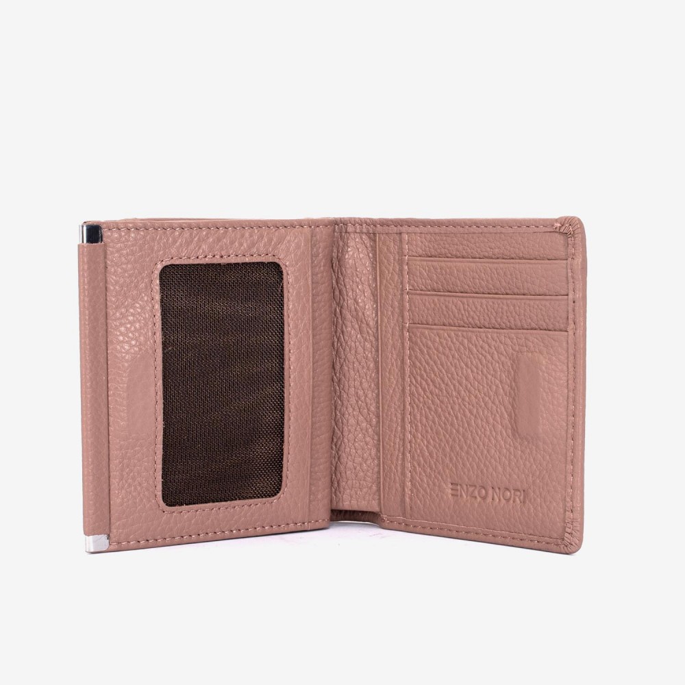 Portofel damă ENZO NORI model MARIANE din piele naturala roz