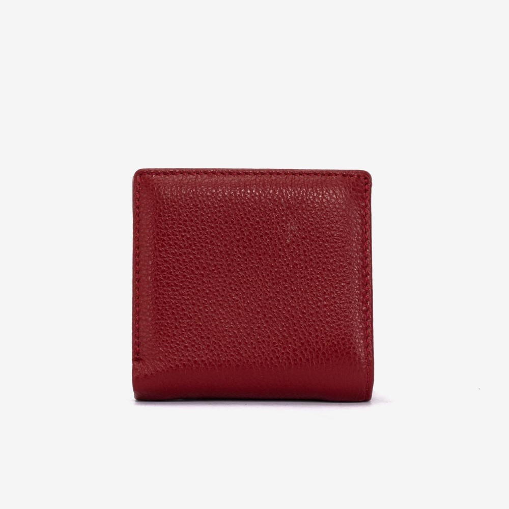 Portofel damă ENZO NORI model MARIANE din piele naturala rosu inchis