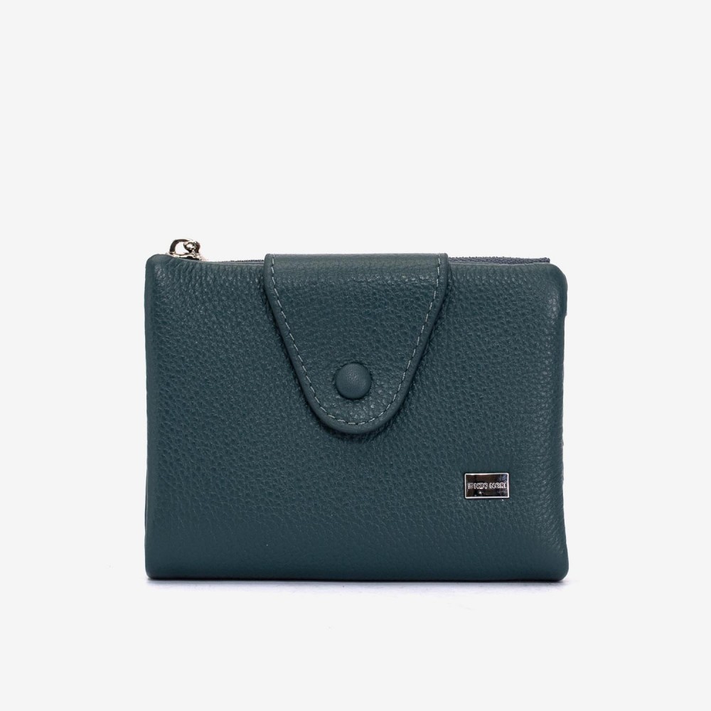 Portofel damă ENZO NORI model DANAYA din piele naturala verde petrol