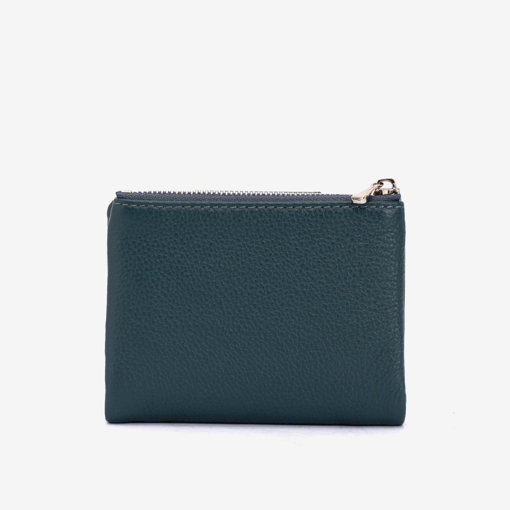 Portofel damă ENZO NORI model DANAYA din piele naturala verde petrol