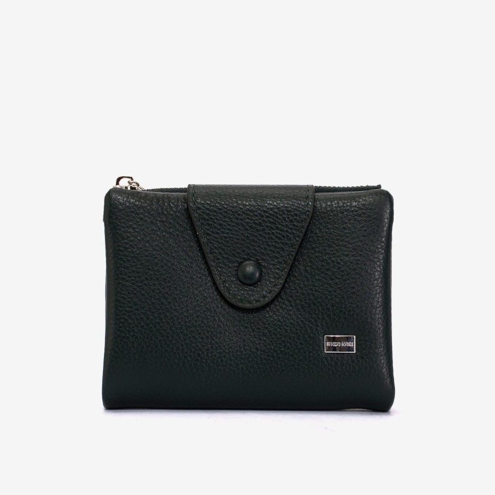 Portofel damă ENZO NORI model DANAYA din piele naturala verde închis