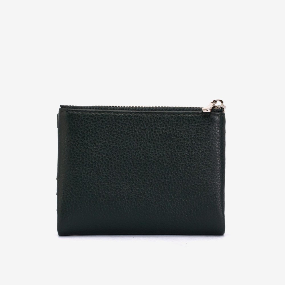 Portofel damă ENZO NORI model DANAYA din piele naturala verde închis