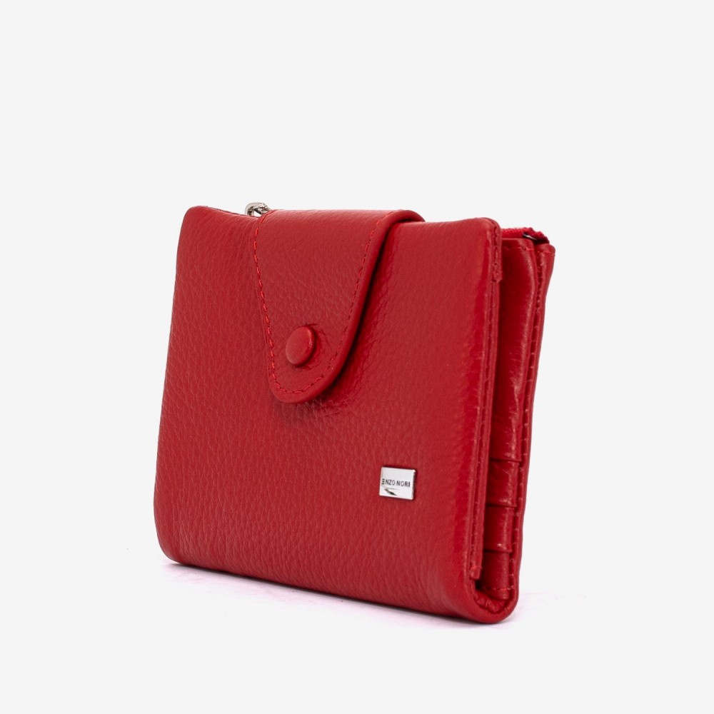 Portofel damă ENZO NORI model DANAYA din piele naturala roșu