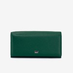 Portofel dama ENZO NORI model DIAN din piele naturală verde