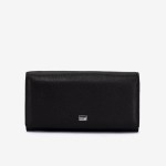 Portofel dama ENZO NORI model DIAN din piele naturală negru