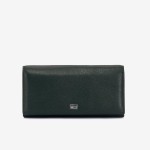 Portofel dama ENZO NORI model DIAN din piele naturală verde inchis