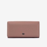 Portofel dama ENZO NORI model DIAN din piele naturală roz