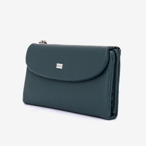 Portofel damă ENZO NORI model SIMON din piele naturala albastru