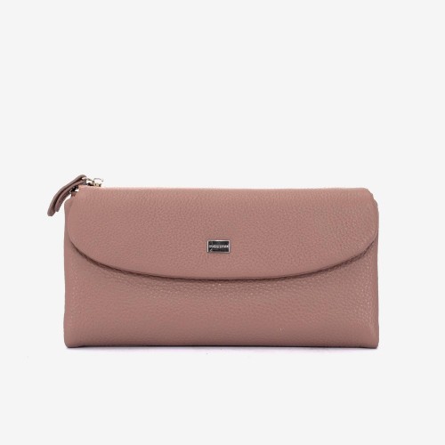 Portofel damă ENZO NORI model SIMON din piele naturala roz