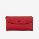 Portofel damă ENZO NORI model SIMON din piele naturala rosu