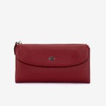 Portofel damă ENZO NORI model SIMON din piele naturala rosu inchis