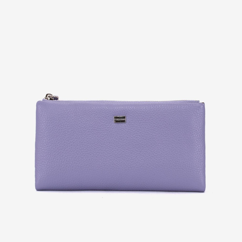 Portofel dama ENZO NORI model ROXAN din piele naturala violet