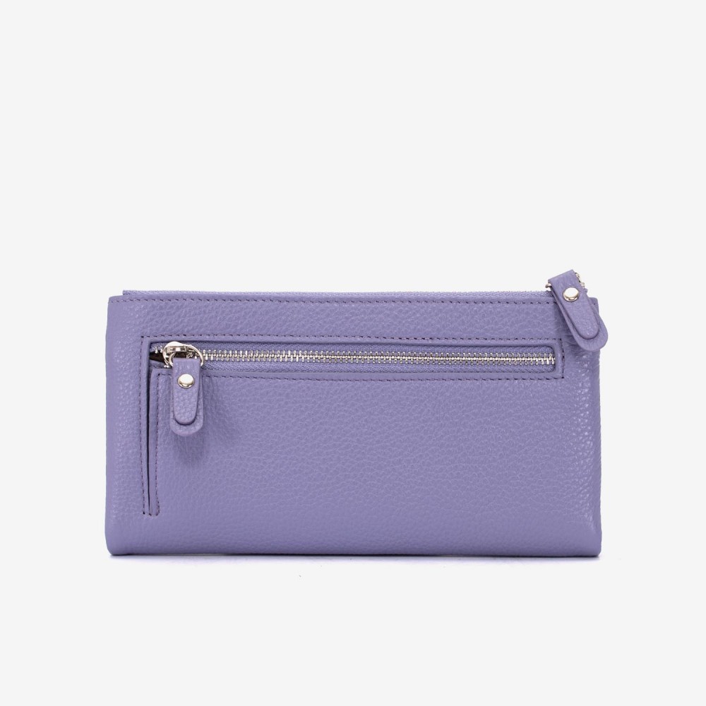 Portofel dama ENZO NORI model ROXAN din piele naturala violet