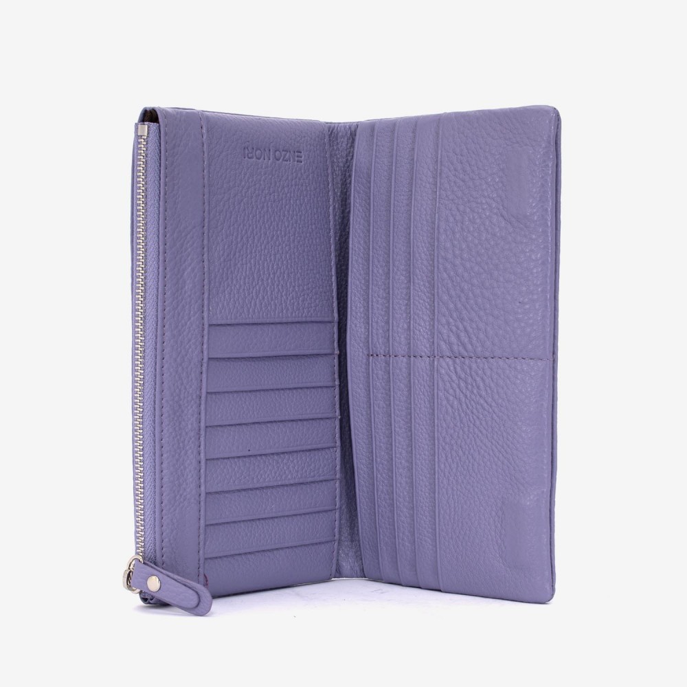 Portofel dama ENZO NORI model ROXAN din piele naturala violet