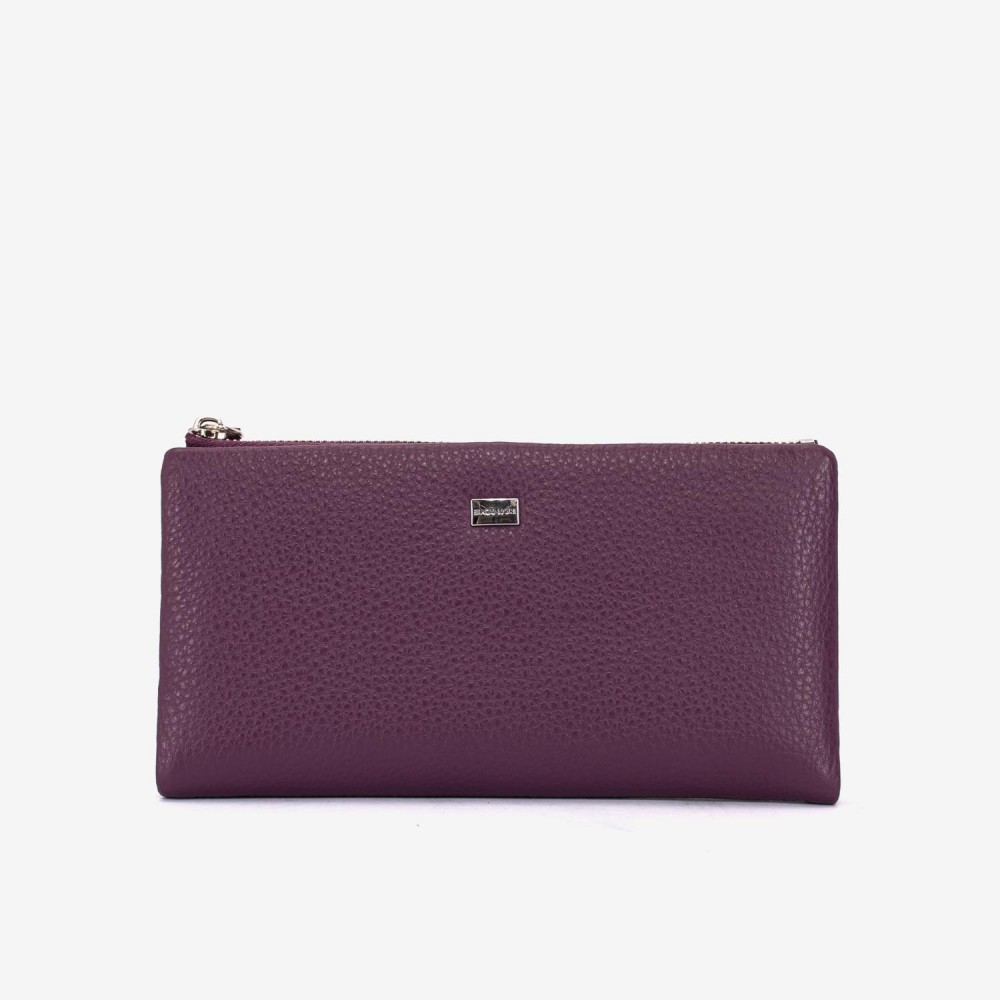 Portofel dama ENZO NORI model ROXAN din piele naturala violet inchis