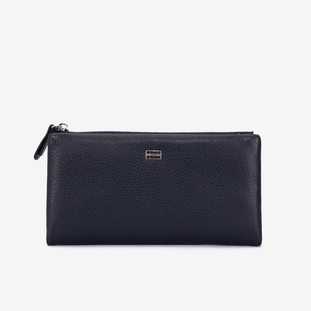 Portofel dama ENZO NORI model ROXAN din piele naturala bleumarin