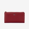 Portofel dama ENZO NORI model ROXAN din piele naturala rosu inchis