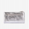 Portofel dama ENZO NORI model ROXAN din piele naturala silver
