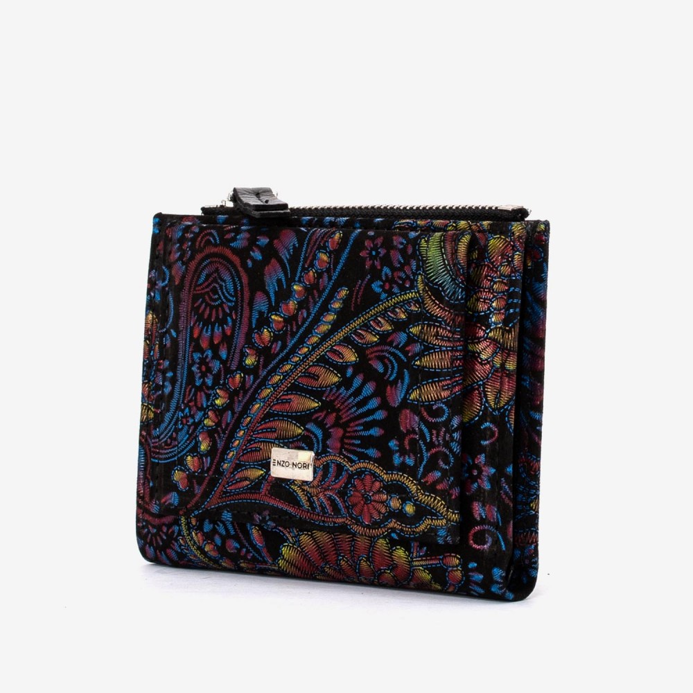 Portofel dama ENZO NORI model TESSY din piele naturala multicolor