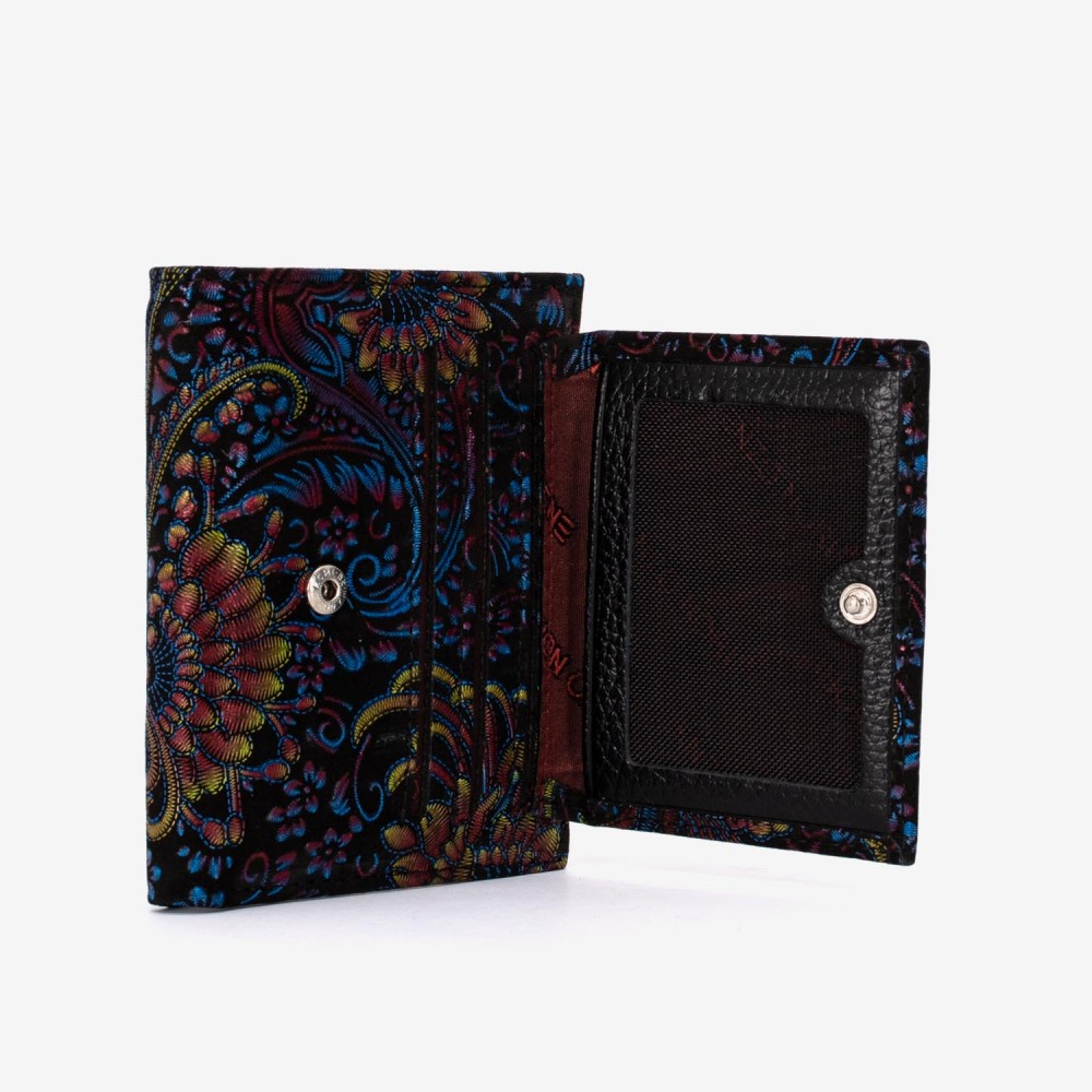 Portofel dama ENZO NORI model TESSY din piele naturala multicolor